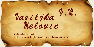 Vasiljka Melović vizit kartica